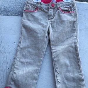 Gymboree size 4t khaki and coral capris. EUC
